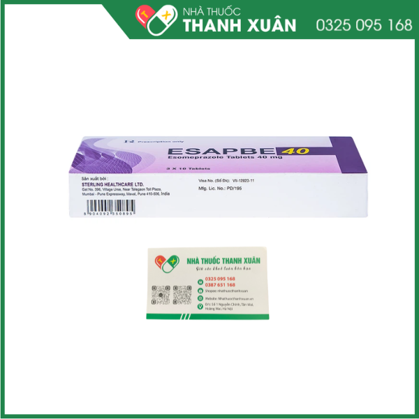 Esapbe 40 điều trị bệnh trào ngược dạ dày thực quản